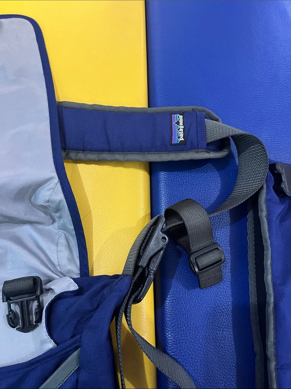 Patagonia Navy Messenger Bag with Red Accent - computer laptop